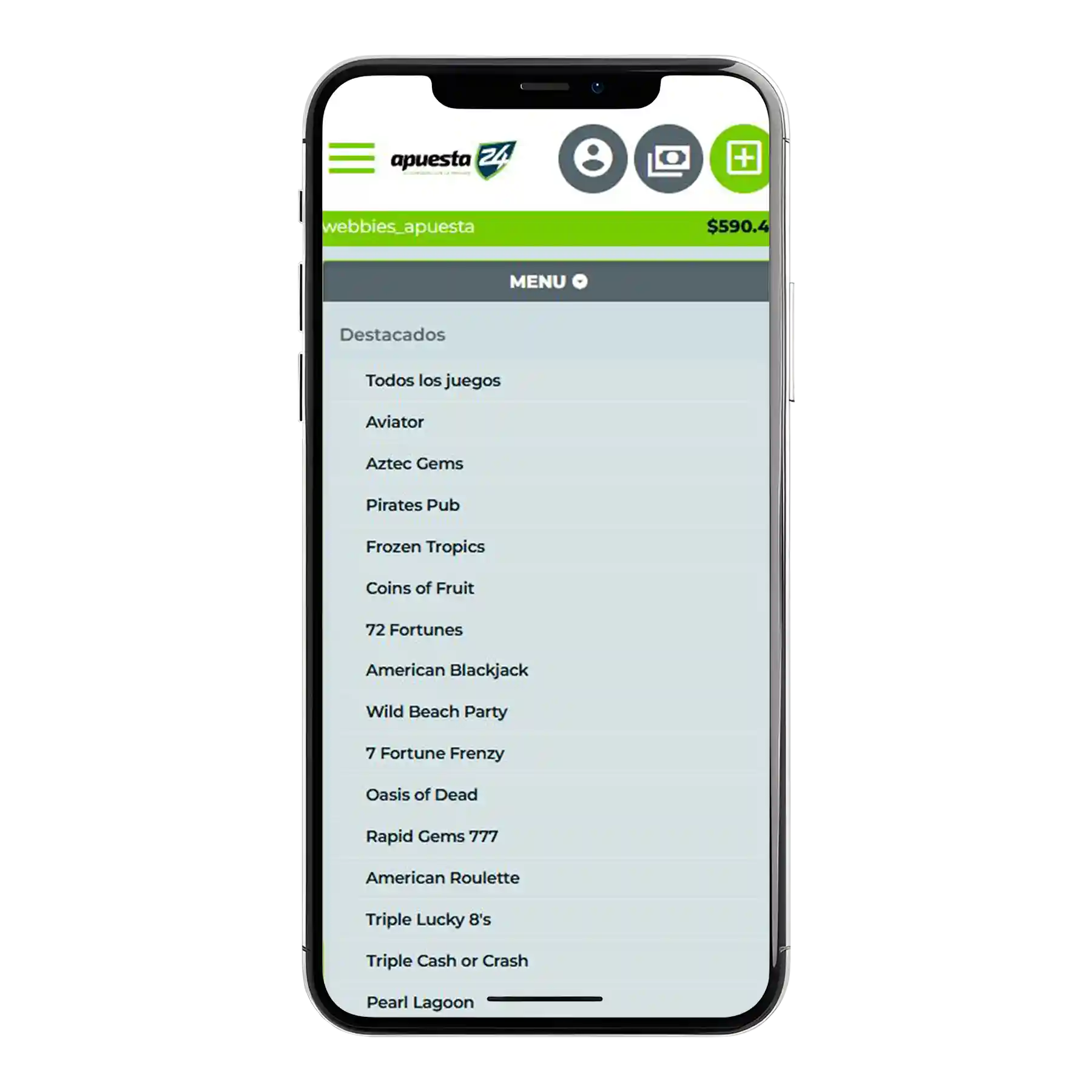 Cientos de juegos de casino online